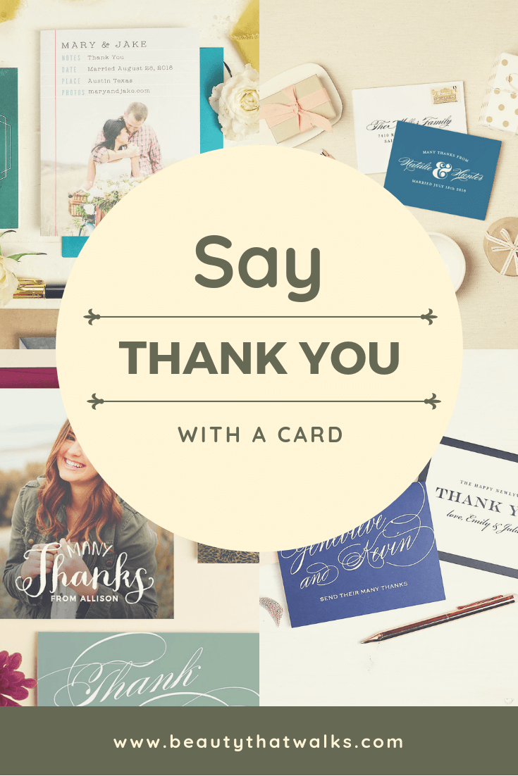 When to Say Thank You with Cards – Beauty That Walks